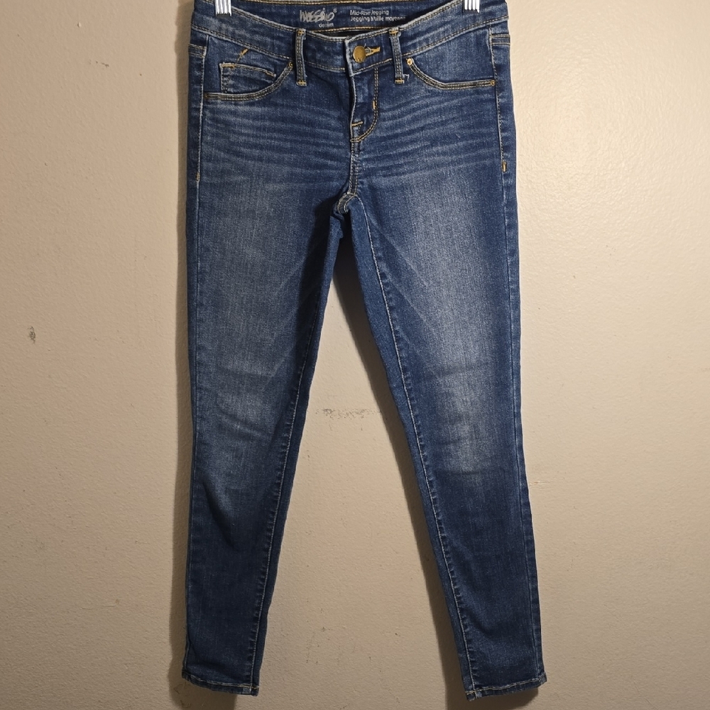 Mossimo Supply Co. Blue Skinny Jeans with Stretch